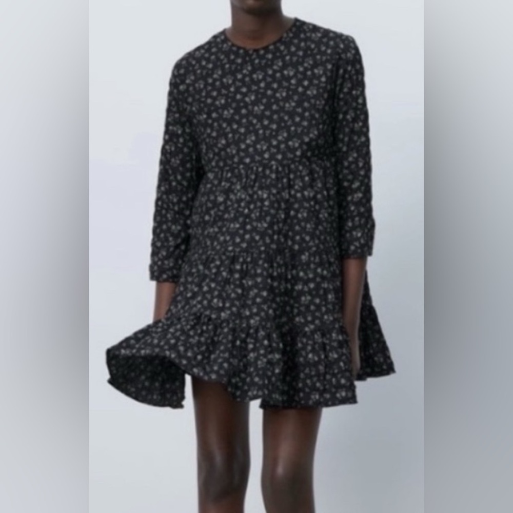 NWT Zara “The Lisa” Ruffle Mini Dress